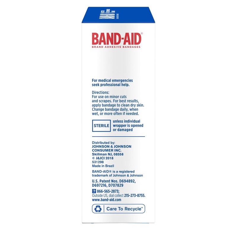 Band-Aid لصقات باند-أيد ماركة ترو-ستاي البلاستيكية اللاصقة للعناية بالجروح والإسعافات الأولية، حجم واحد، 60 قطعة - Image 5